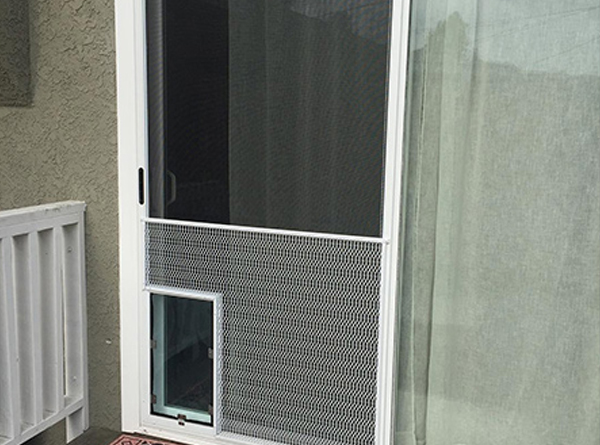 Pet Solutions Santa Clarita, Sliding Glass Door Screen With Dog Door