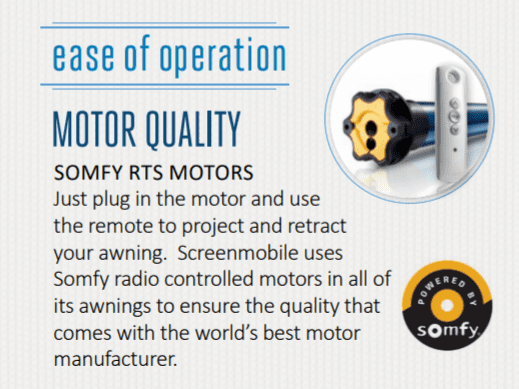 SOMFY RTS motors: ease of operation.