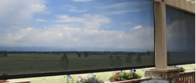 Porch shades block the sun but allow you to still take in the views.